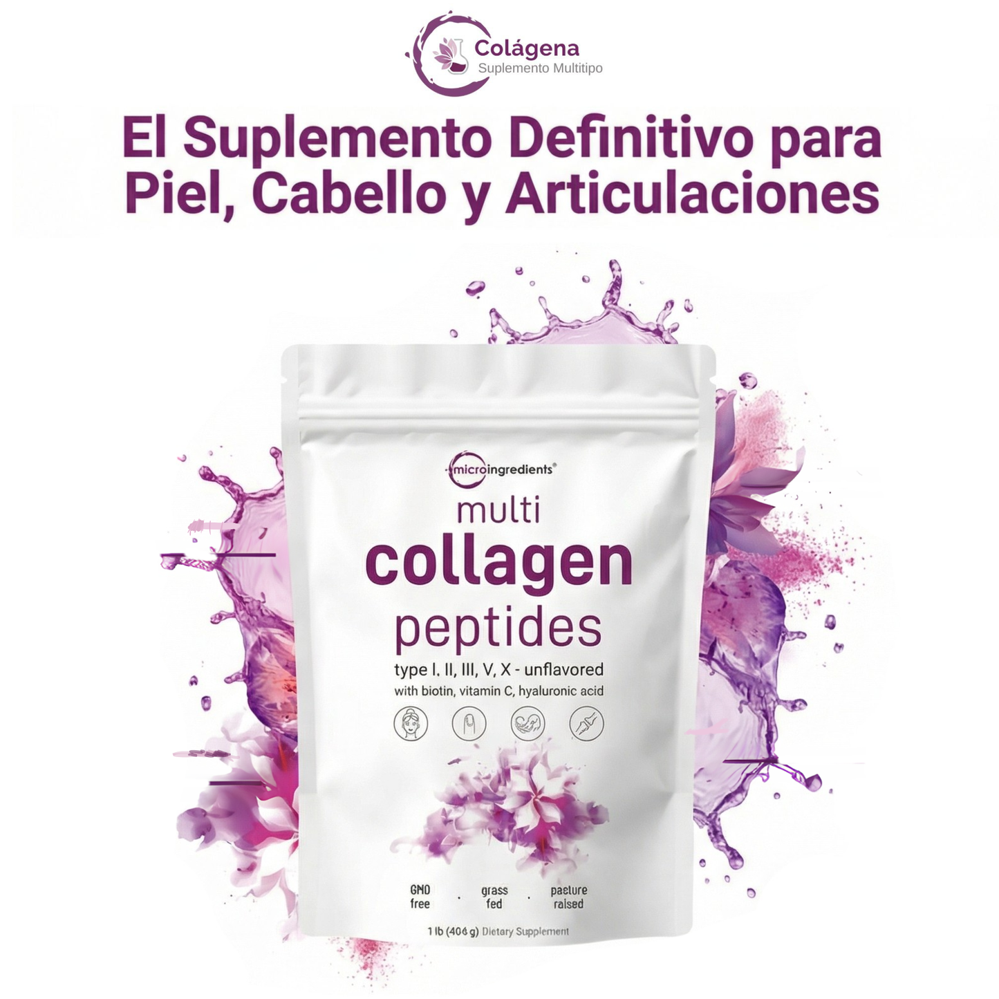 Colágeno con péptidos